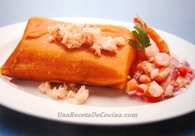 TAMAL DE PULPA DE CANGREJO - Una Receta de Cocina