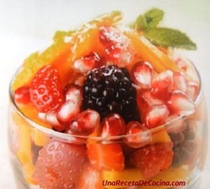 receta de ensalada con frutas