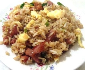Receta de arroz chaufa con cecina