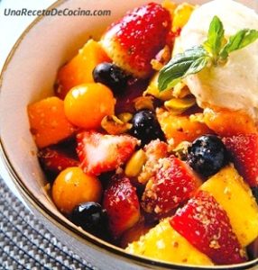 receta de ensalada antioxidante con frutas